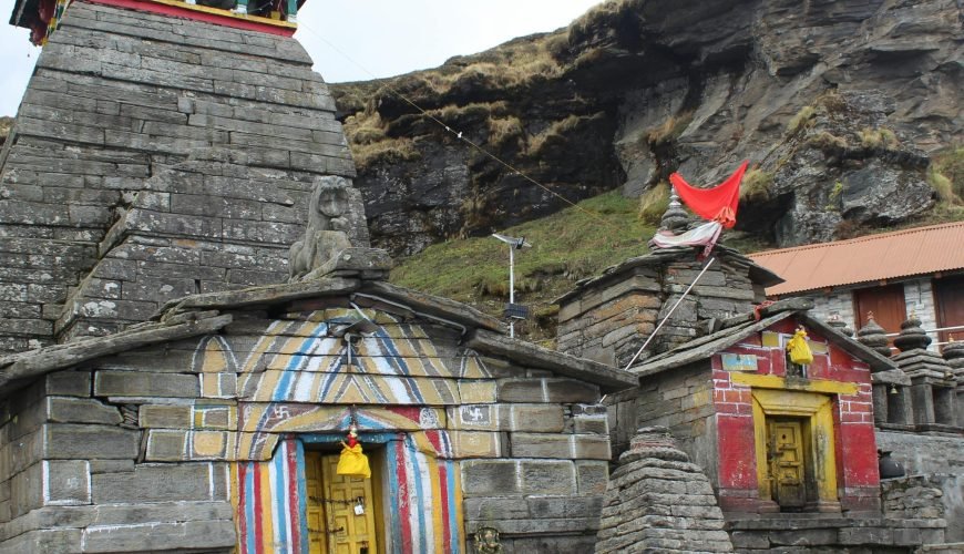 Tungnath Temple in Rudraprayag, India offers stunning views with its ancient architecture.